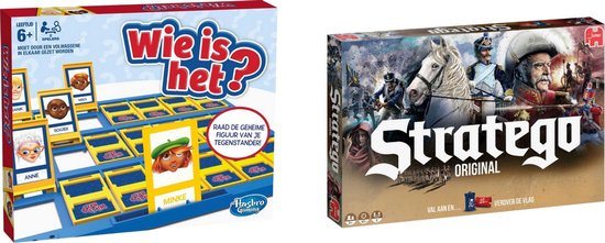 Hasbro Spellenbundel - Bordspel - 2 Stuks - Wie Is Het? & Stratego