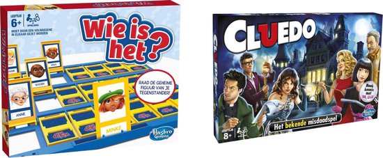 Hasbro Spellenbundel - Bordspel - 2 Stuks - Wie Is Het? & Cluedo