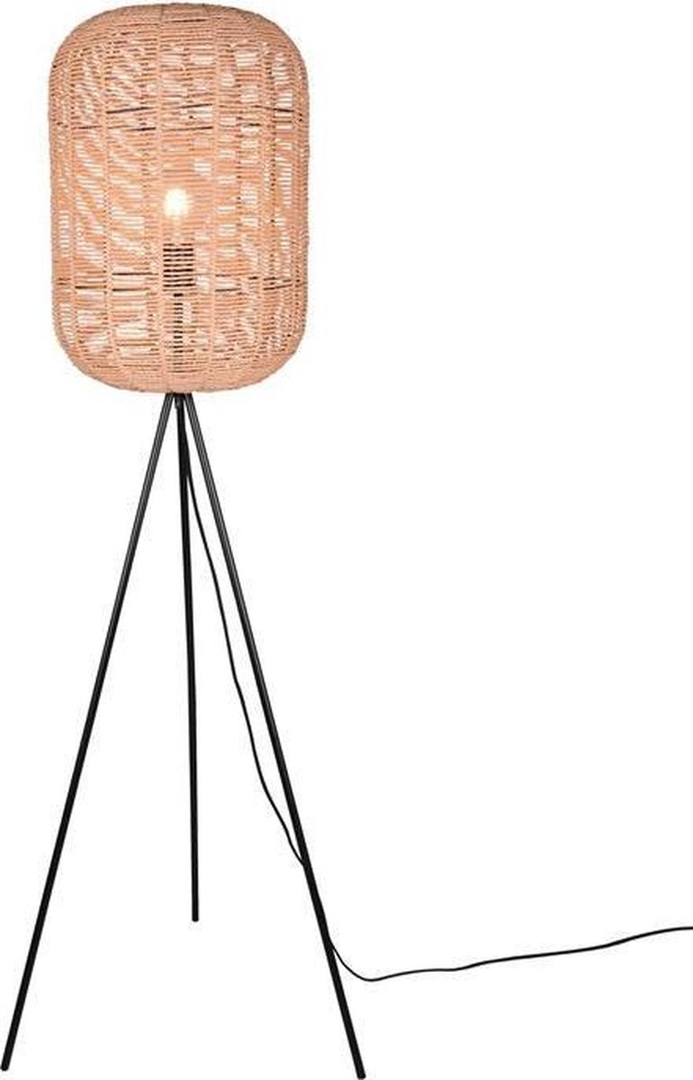 TRIO Vloerlamp Runa Touw H 150 Cm Ø 35 Cm Beige - Zwart