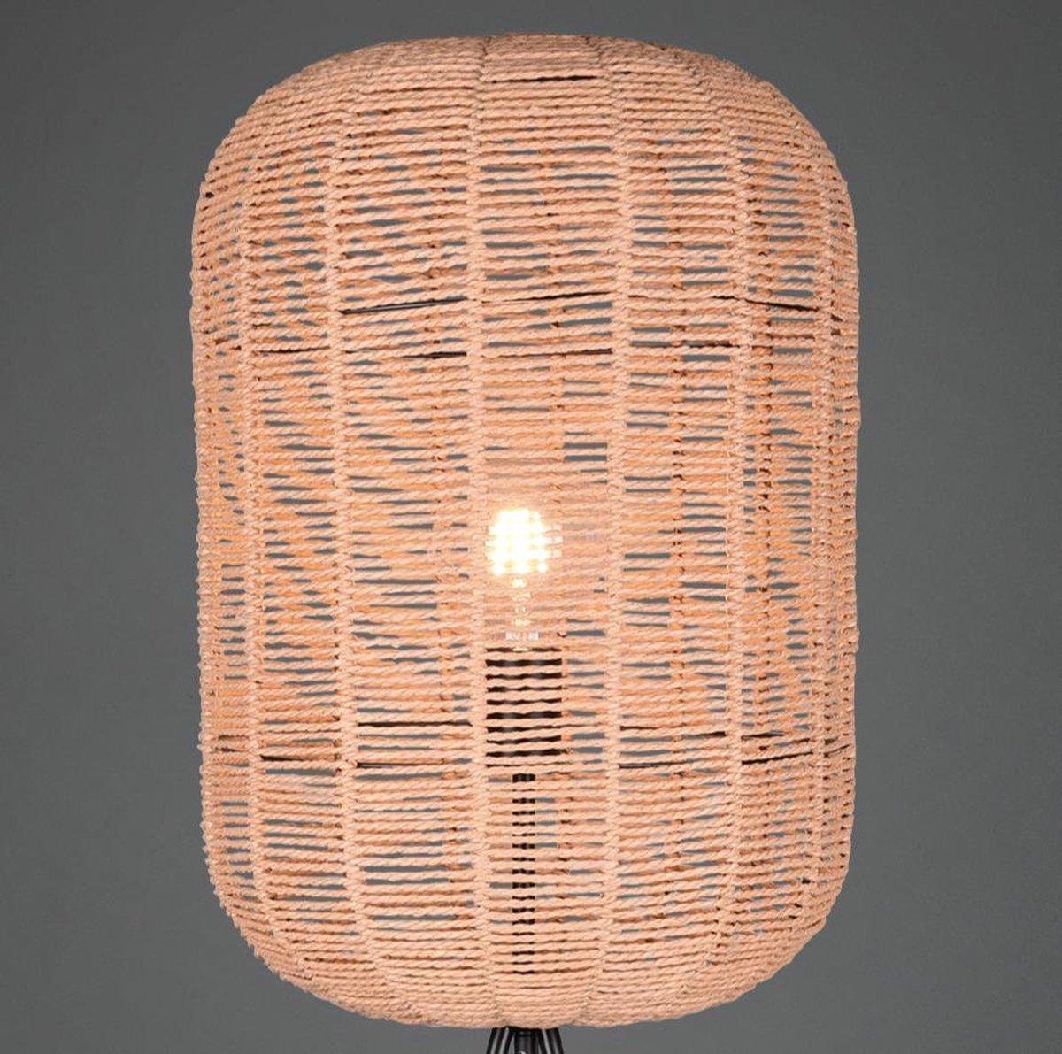 TRIO Vloerlamp Runa Touw H 150 Cm Ø 35 Cm Beige - Zwart