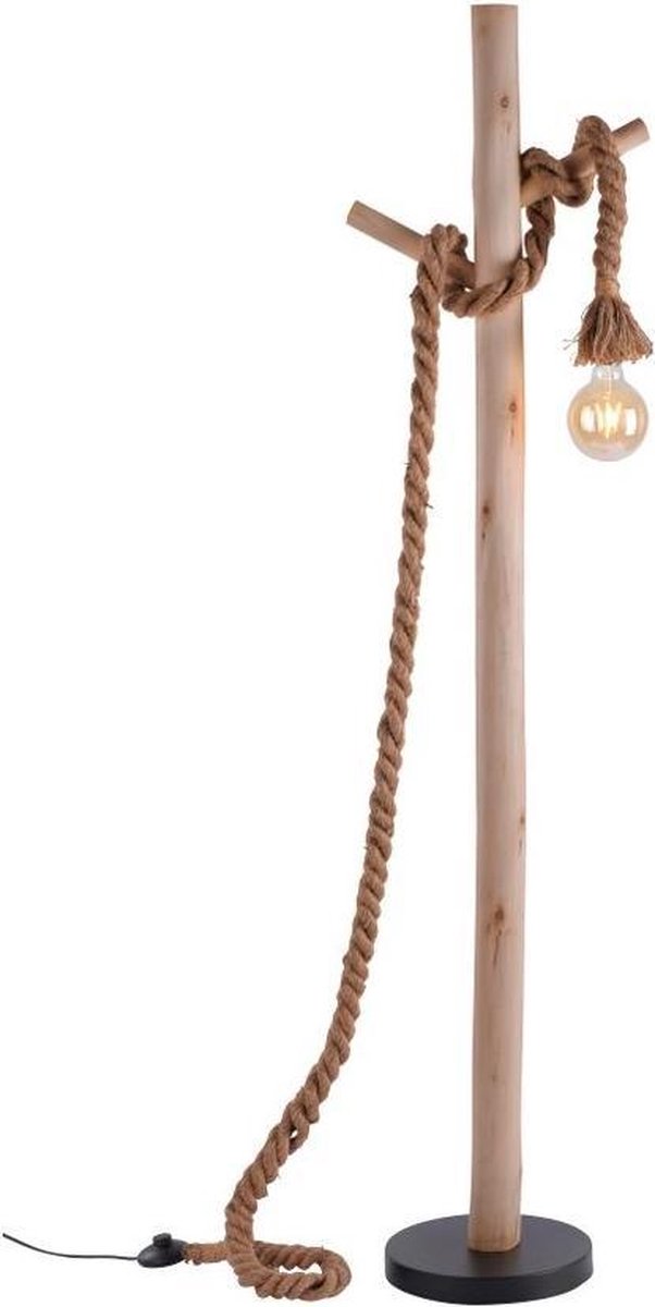 Lamponline Vloerlamp Rope H 150 Cm- - Zwart