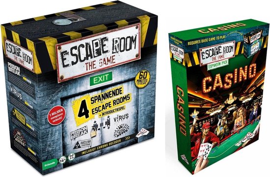 Identity Games Spellenbundel - Escape Room - 2 Stuks - The Game Basisspel & Uitbreiding Casino