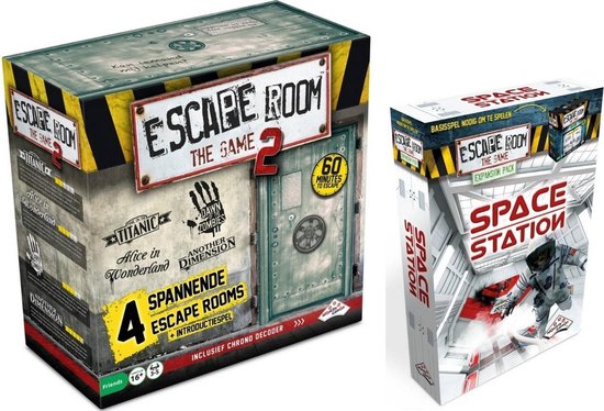 Identity Games Spellenbundel - Escape Room - 2 Stuks - The Game Basisspel 2 & Uitbreiding Space Station