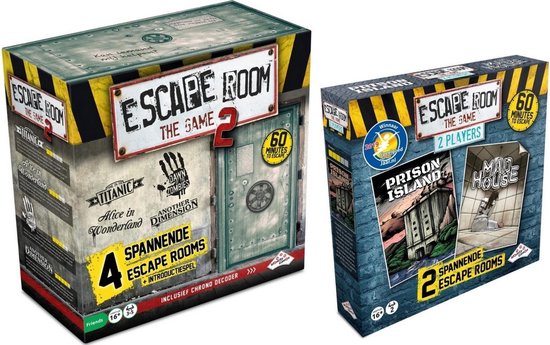 Identity Games Spellenbundel - Escape Room - 2 Stuks - The Game Basisspel 2 & Uitbreiding Mad House