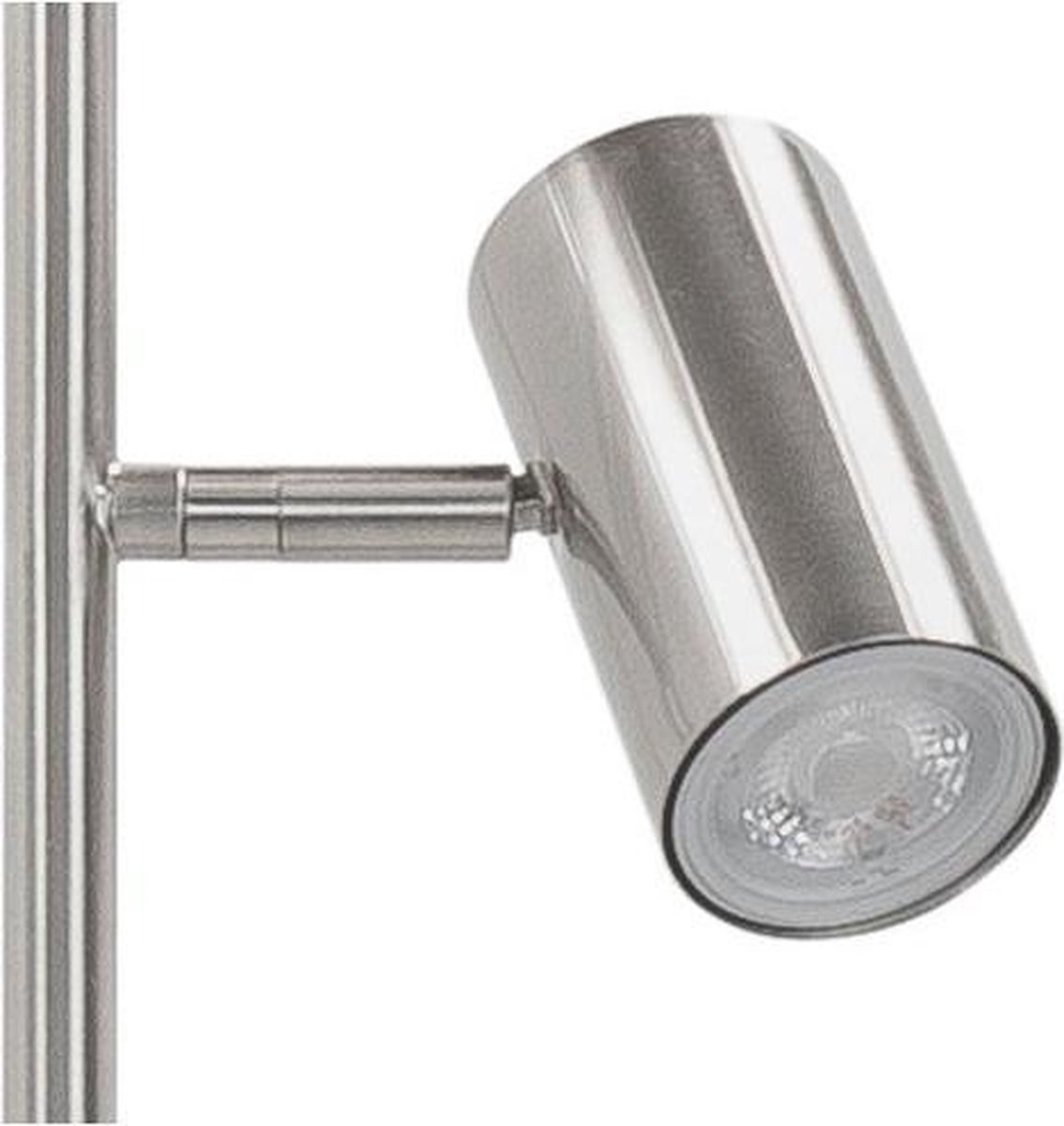 Highlight Vloerlamp Burgos 2 Lichts H 142 Cm Mat Chroom - Silver