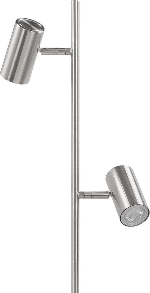 Highlight Vloerlamp Burgos 2 Lichts H 142 Cm Mat Chroom - Silver