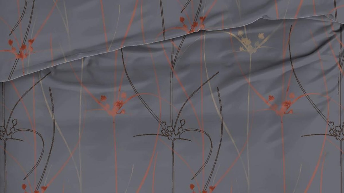 Satin D'or Elsa Dekbedovertrek - 2-persoons (200x200/220 Cm + 2 Slopen) - Katoen Satijn - Antraciet - Grijs