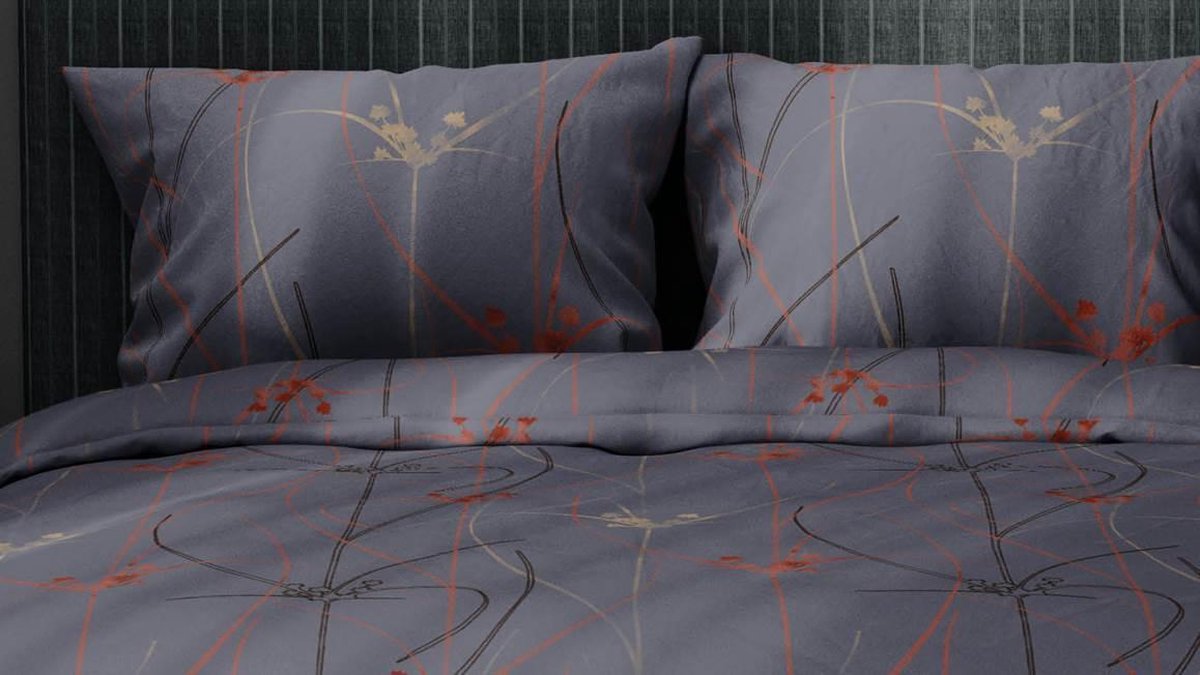 Satin D'or Elsa Dekbedovertrek - 2-persoons (200x200/220 Cm + 2 Slopen) - Katoen Satijn - Antraciet - Grijs