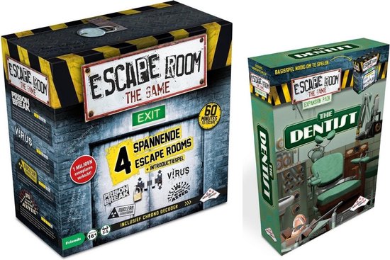 Identity Games Spellenbundel - Escape Room - 2 Stuks - The Game Basisspel & Uitbreiding The Dentist