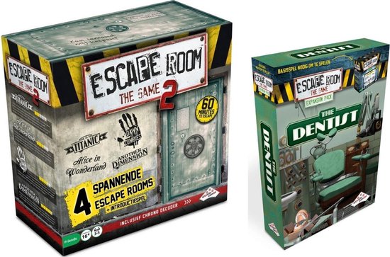 Identity Games Spellenbundel - Escape Room - 2 Stuks - The Game Basisspel 2 & Uitbreiding The Dentist