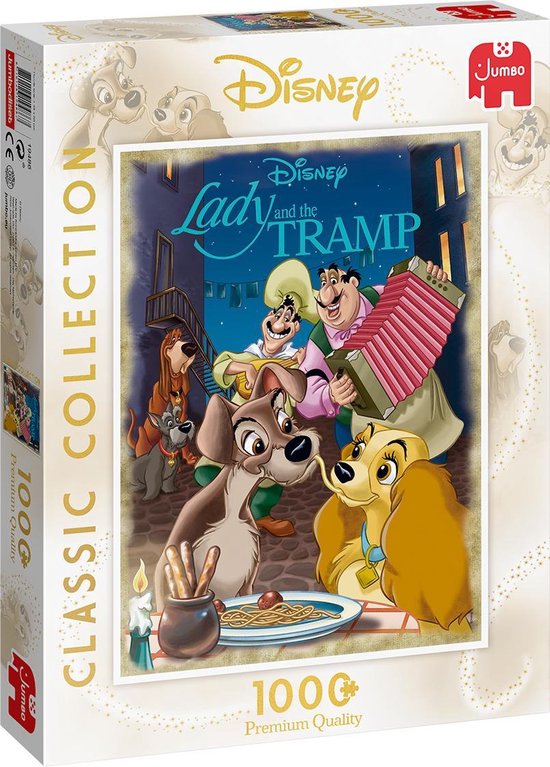 Jumbo Legpuzzel Classic Disney Lady En De Vagebond 1000-delig