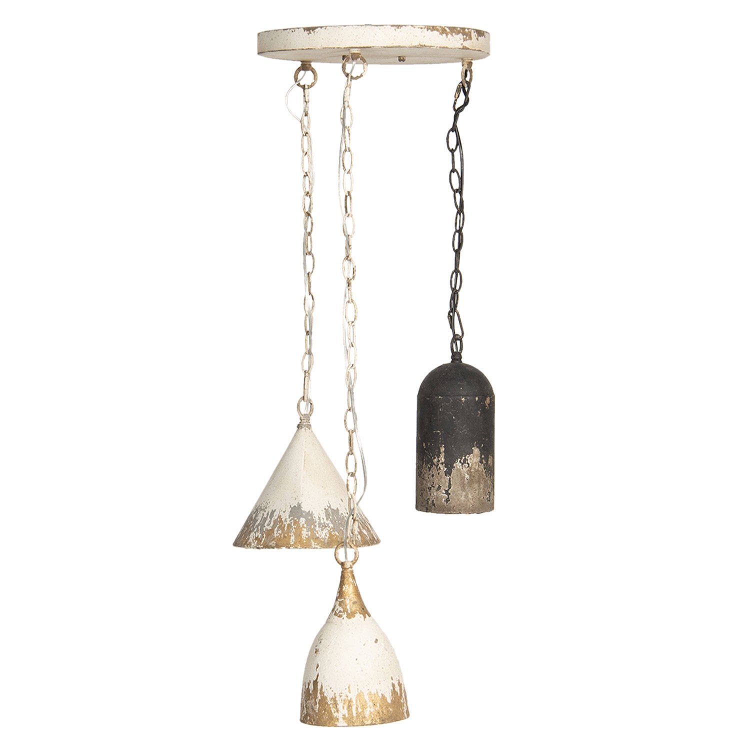 Clayre & Eef Hanglamp Ø 70x95 Cm Ijzer - 5lmp320 - Wit