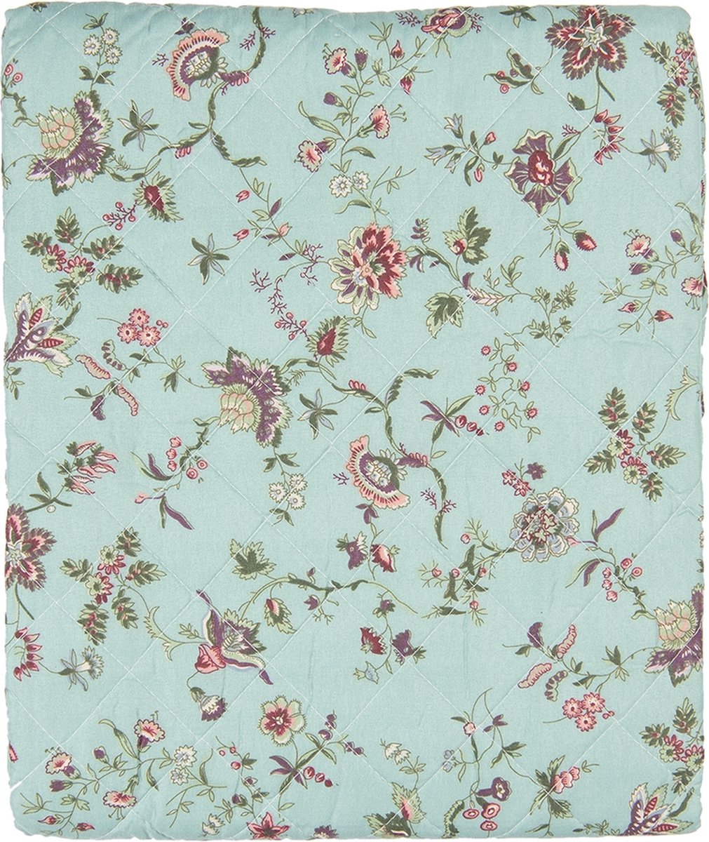 Clayre & Eef Bedsprei - 240*260 Cm - Meerkleurig - Polyester - Bloemen - Q187.061