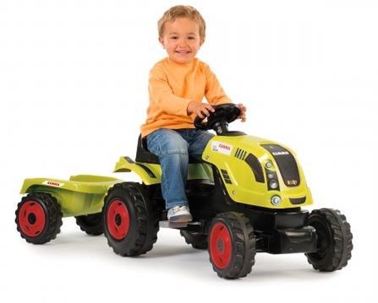 Smoby Claas Farmer Xl Tractor Met Trailer - Groen