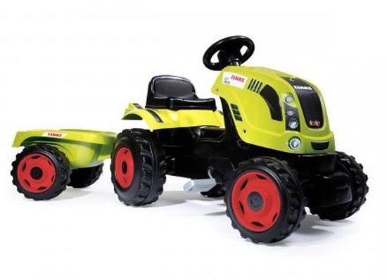 Smoby Claas Farmer Xl Tractor Met Trailer - Groen