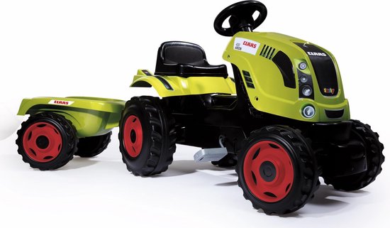 Smoby Claas Farmer Xl Tractor Met Trailer - Groen