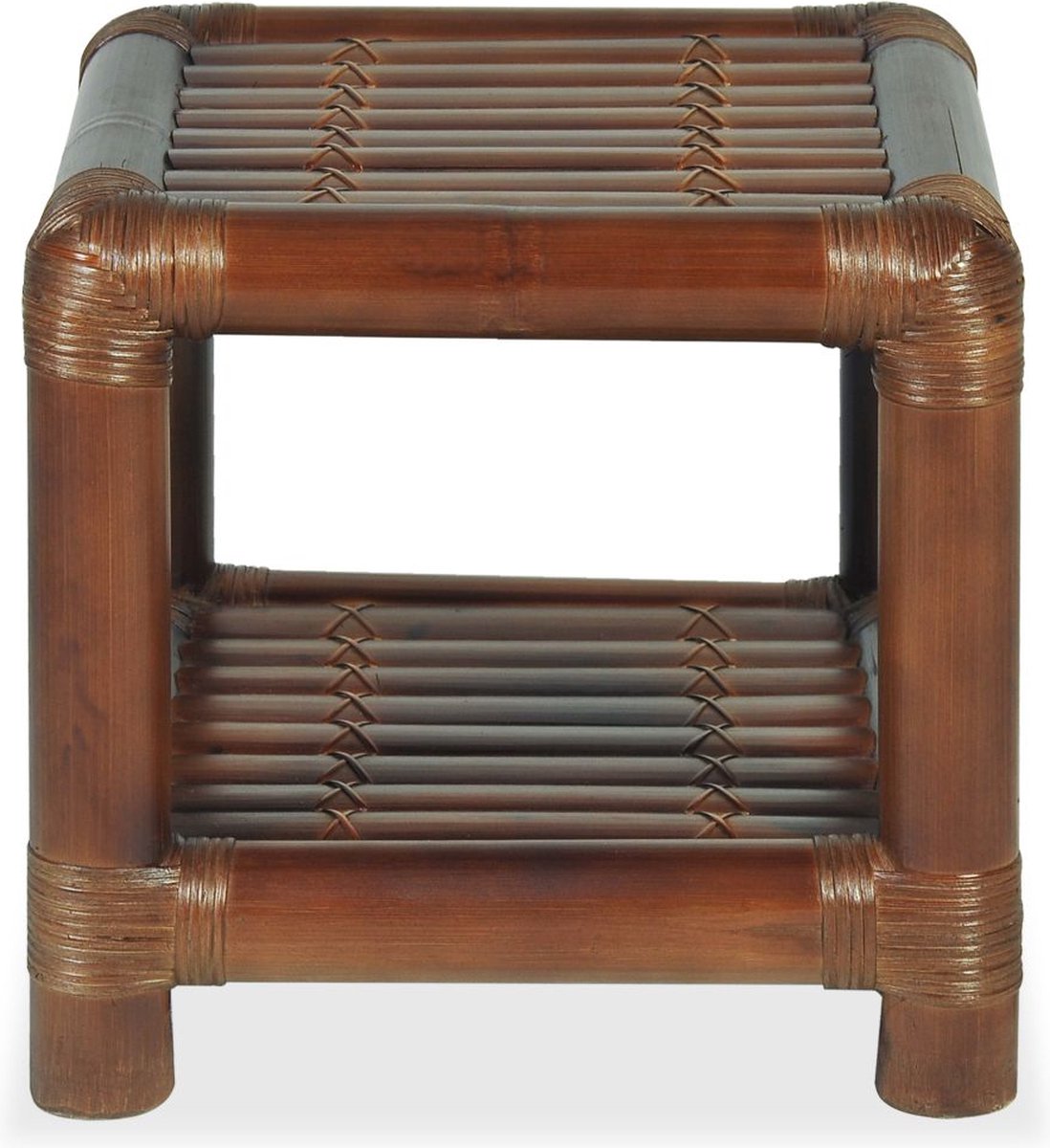 Vidaxl Nachtkastje 40x40x40 Cm Bamboe Donker - Bruin