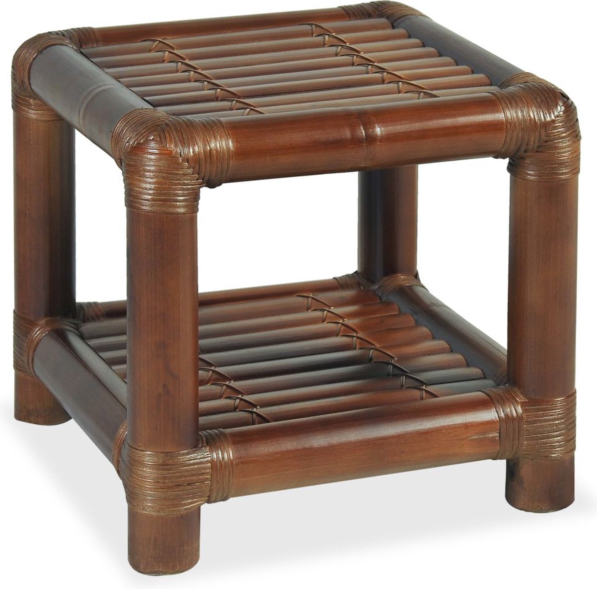 Vidaxl Nachtkastje 40x40x40 Cm Bamboe Donker - Bruin