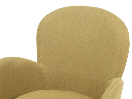 Beliani Brookville Eetkamerstoel Set Van 2 Polyester 52 X 43.5 Cm - Geel