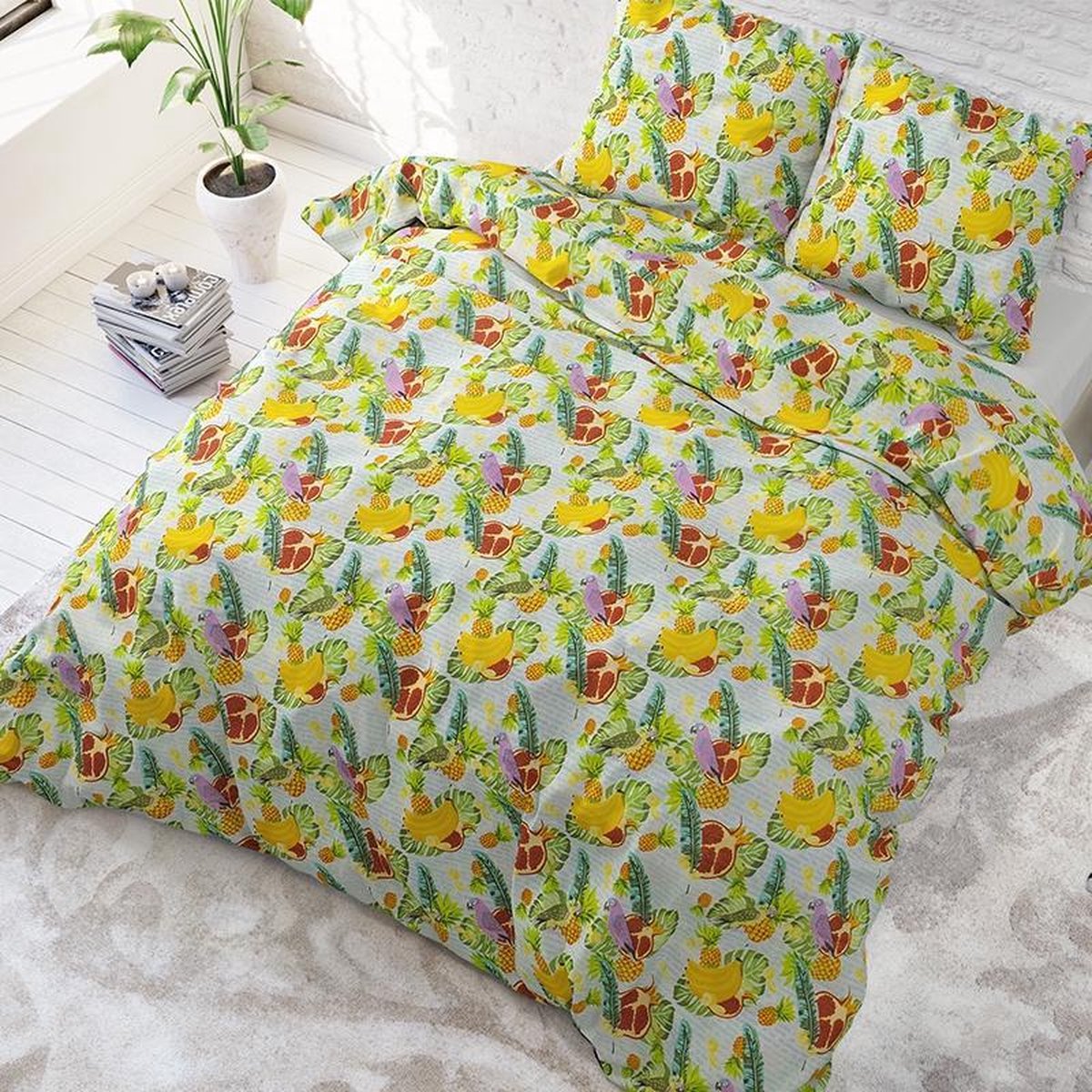 Sleeptime Dbo St Fruit Trend Green 200x220 - Groen