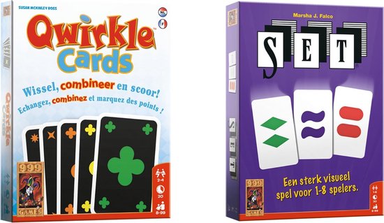 999Games Spellenbundel - Kaartspel - 2 Stuks - Qwirkle & Set!