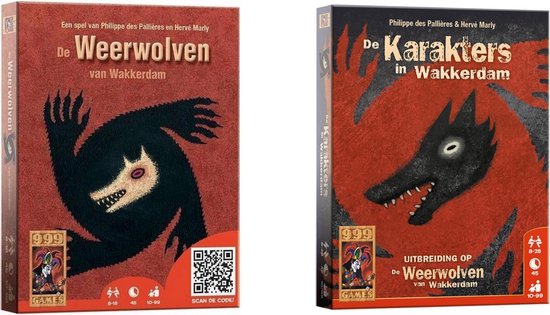 999Games Spellenbundel - Kaartspel - 2 Stuks - Weerwolven & Uitbereiding Karakters