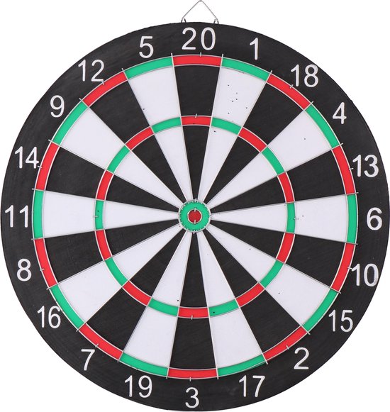 MaxiMondo Master Darts Dartbord - Met 6 Pijltjes, Kartonnen Scorebord En Marker - 41cm