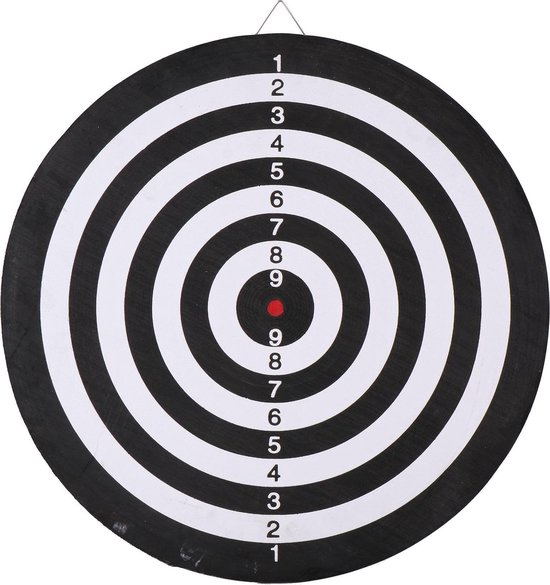 MaxiMondo Master Darts Dartbord - Met 6 Pijltjes, Kartonnen Scorebord En Marker - 41cm