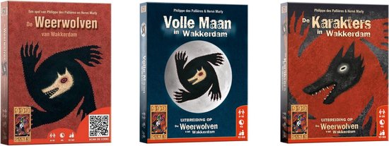 999Games Spellenbundel - Kaartspel - Weerwolven & Uitbereidingen Volle Maan In Wakkerdam En Karakters