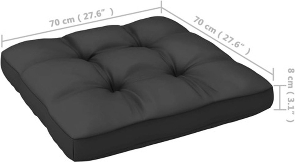 Vidaxl Tuinvoetenbank Met Kussen Massief Grenenhout