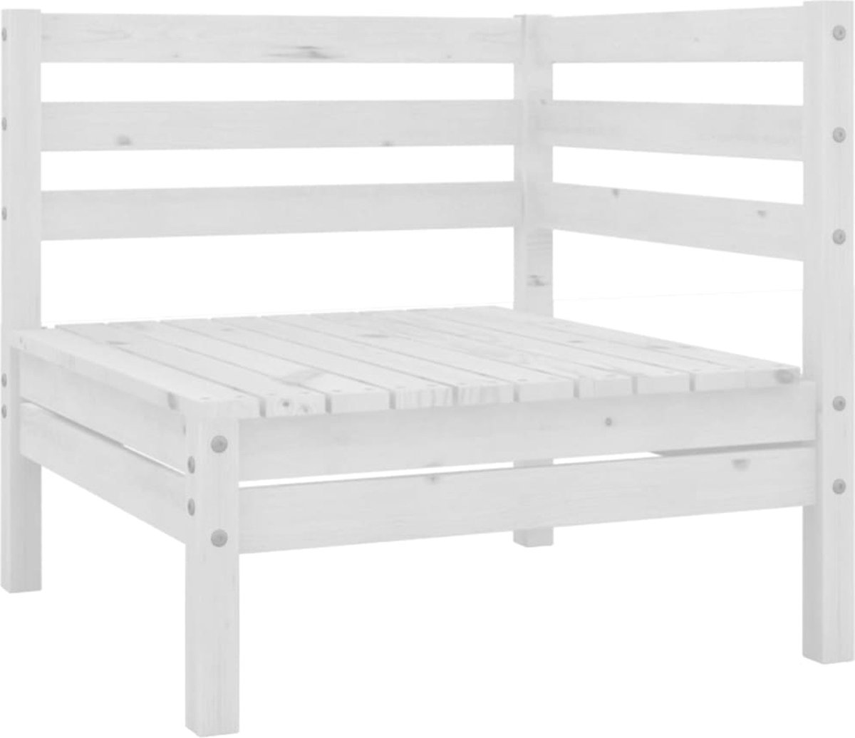 Vidaxl 7-delige Loungeset Massief Grenenhout Wit