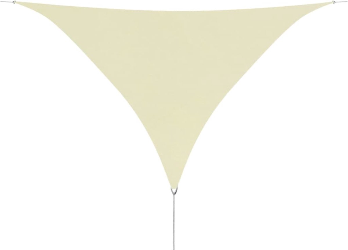 Vidaxl Zonnescherm Driehoekig 3,6x3,6x3,6 M Oxford Stof Crèmewit