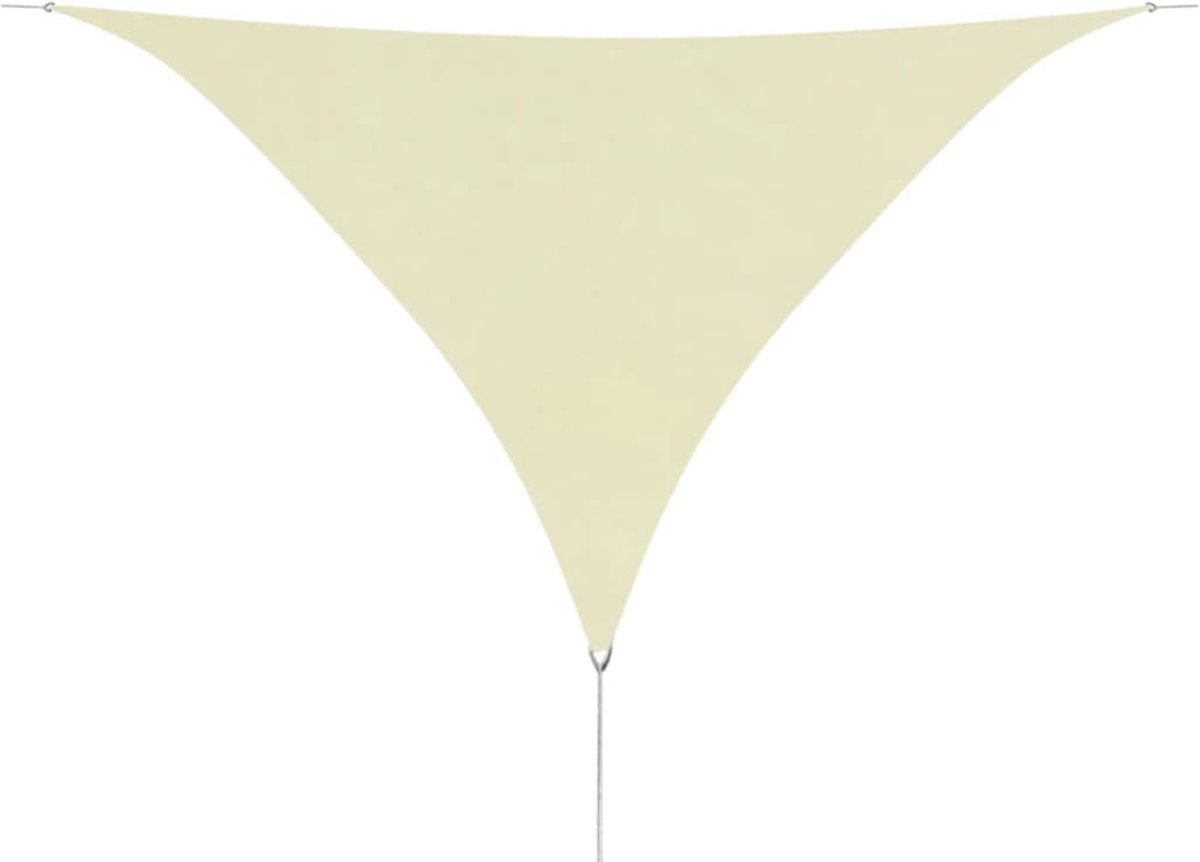 Vidaxl Zonnescherm Driehoekig 3,6x3,6x3,6 M Oxford Stof Crèmewit