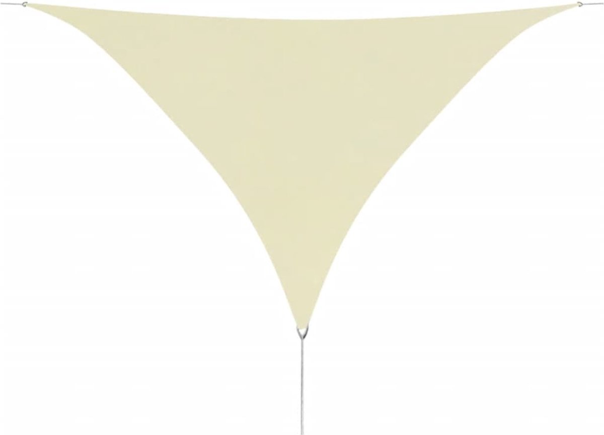 Vidaxl Zonnescherm Driehoekig 3,6x3,6x3,6 M Oxford Stof Crèmewit