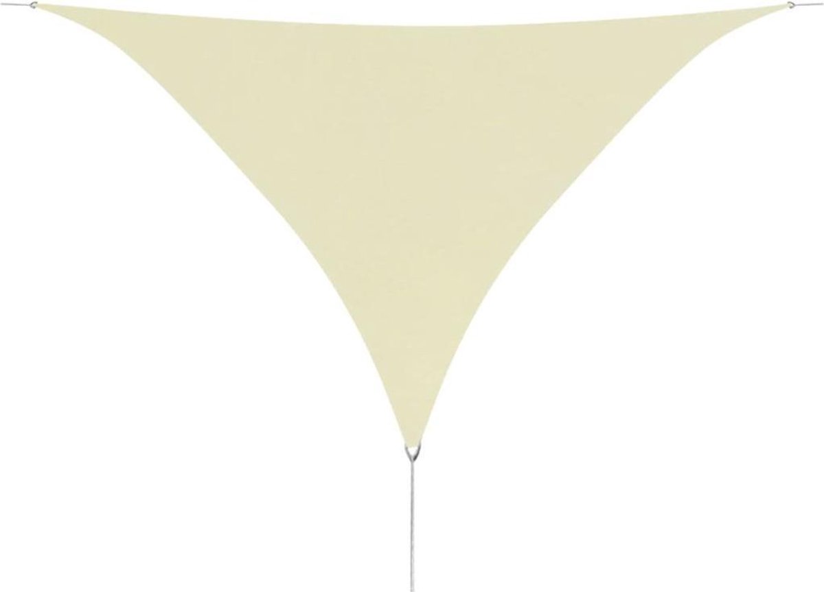 Vidaxl Zonnescherm Driehoekig 3,6x3,6x3,6 M Oxford Stof Crèmewit