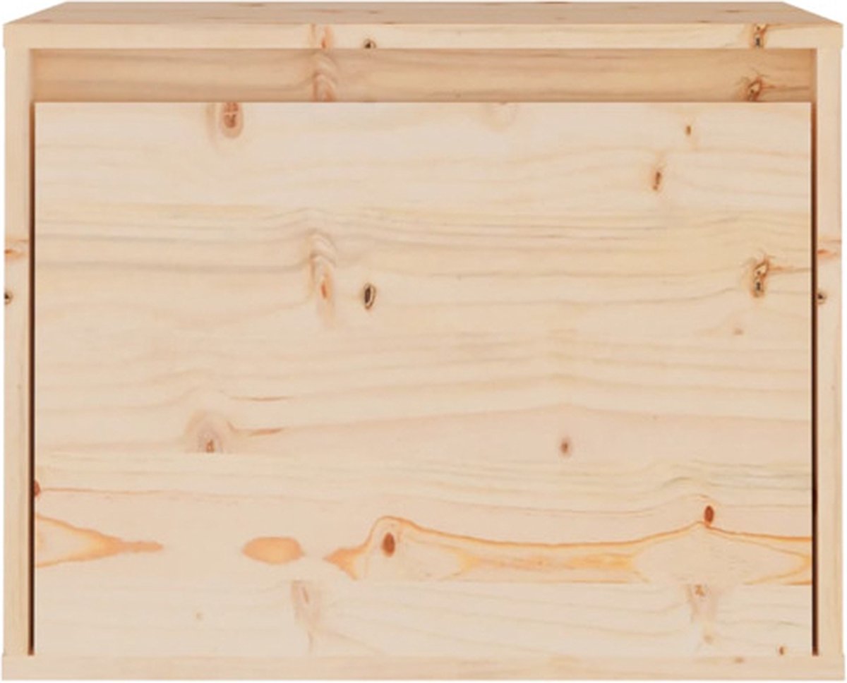 Vidaxl Wandkast 45x30x35 Cm Massief Grenenhout - Bruin