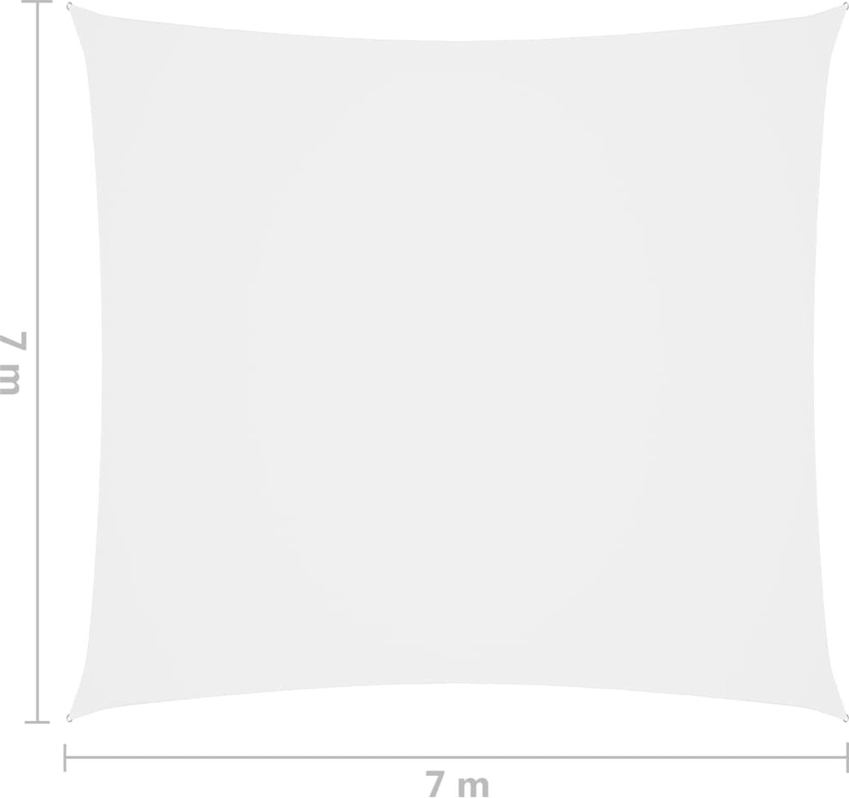 Vidaxl Zonnescherm Vierkant 7x7 M Oxford Stof Wit