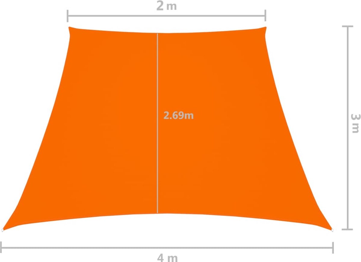Vidaxl Zonnezeil Trapezium 2/4x3 M Oxford Stof - Oranje