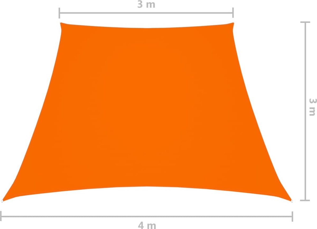 Vidaxl Zonnescherm Trapezium 3/4x3 M Oxford Stof - Oranje