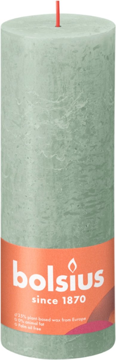 Bolsius Stompkaars Jade Green - Ø68 Mm - Hoogte 19 Cm 85 Branduren - Groen