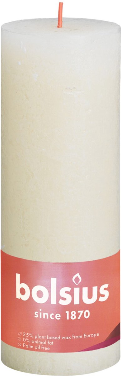 Bolsius Stompkaars Soft Pearl Ø68 Mm - Hoogte 19 Cm - Parelwit - 85 Branduren