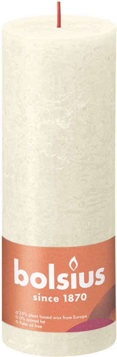 Bolsius Stompkaars Soft Pearl Ø68 Mm - Hoogte 19 Cm - Parelwit - 85 Branduren