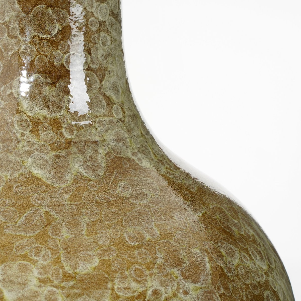 Mica Decorations Fles Bloemenvaas Van Terracotta In Het Shadow D26 En H50 Cm - Vazen - Groen