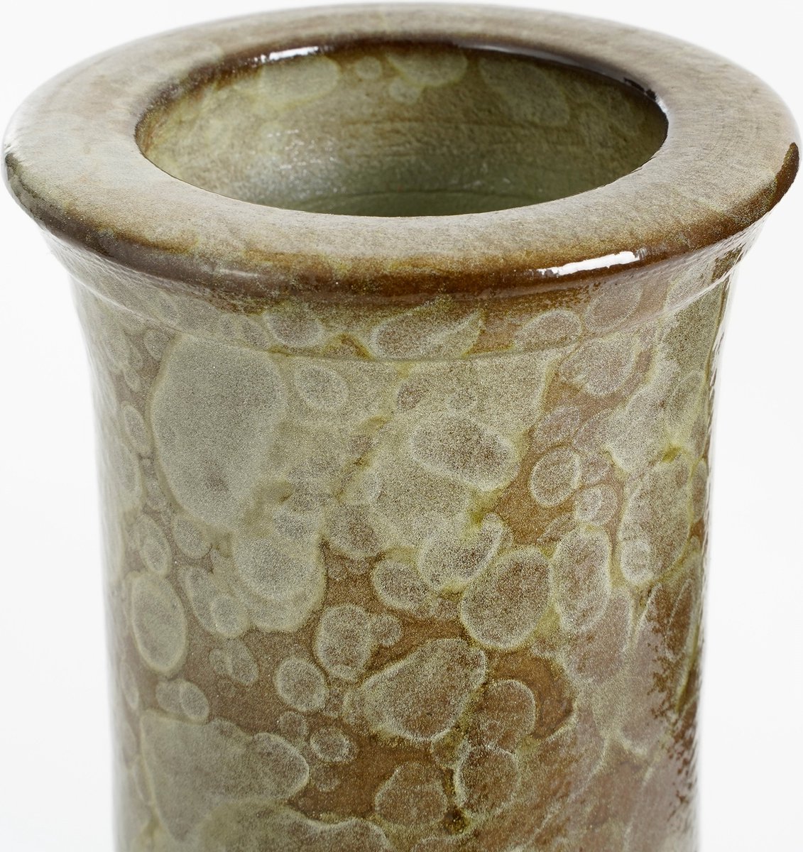 Mica Decorations Fles Bloemenvaas Van Terracotta In Het Shadow D26 En H50 Cm - Vazen - Groen