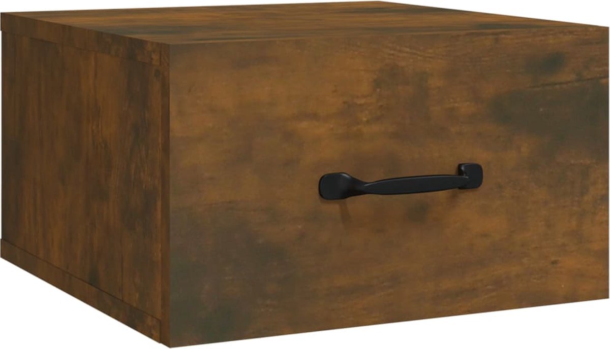 Vidaxl Nachtkastjes 2 St Wandgemonteerd 35x35x20 Cm Gerookt Eikenkleur - Bruin