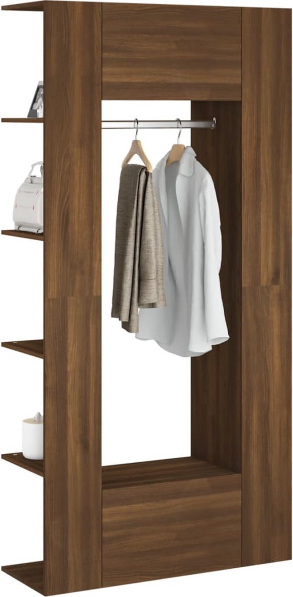 Vidaxl Gangkasten 2 St Bewerkt Houteikenkleurig - Bruin