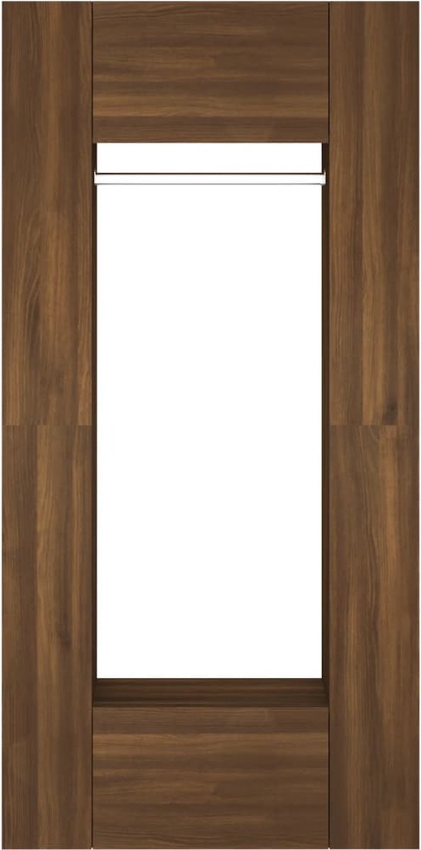 Vidaxl Gangkasten 2 St Bewerkt Houteikenkleurig - Bruin