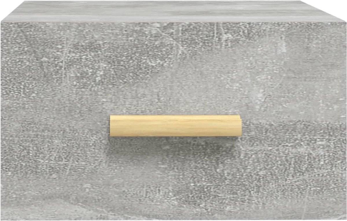 Vidaxl Nachtkastjes 2 St Wandgemonteerd 35x35x20 Cm Beton - Grijs