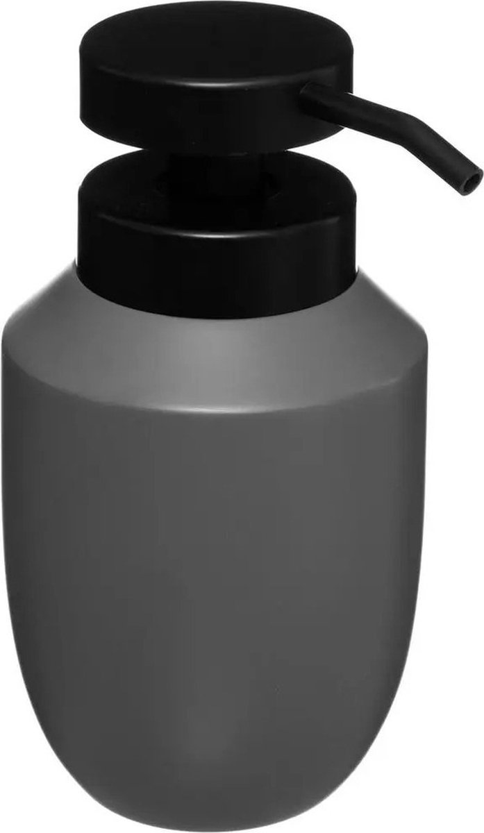 Zeeppompje/zeepdispenser Van Kunststeen 320 Ml - Zeeppompjes - Grijs