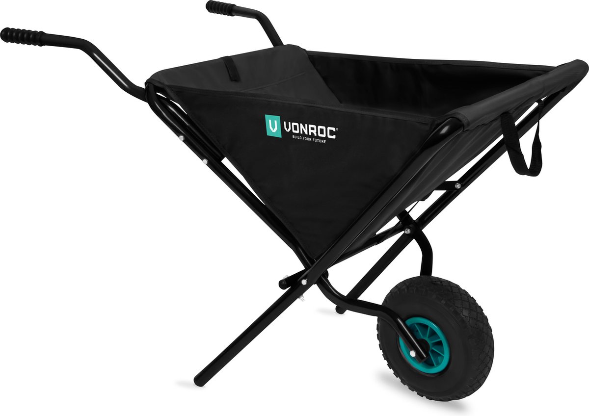 Vonroc Opvouwbare Kruiwagen 50 Liter 30 Kg. Laadvermogen